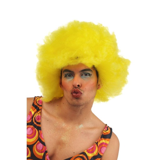 [000021532] Peluca Afro Amarilla