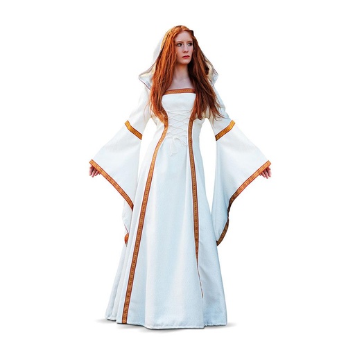 [000021624] Disfraz Adulto Medieval Beige Elanea - Talla M