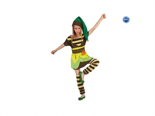 [000021688] DISFRAZ INFANTIL DE DUENDE NIÑA TALLA 3 (7/9 AÑOS)