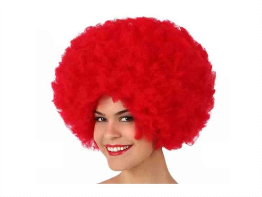 [000021706] PELUCA ROJA AFRO 40 CM