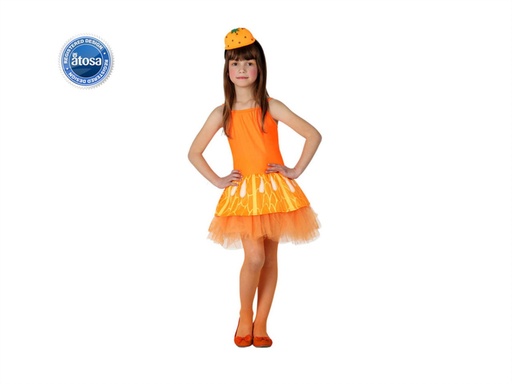 [000021718] DISFRAZ INFANTIL  NARANJA NIÑA TALLA 3 (7/9 AÑOS)