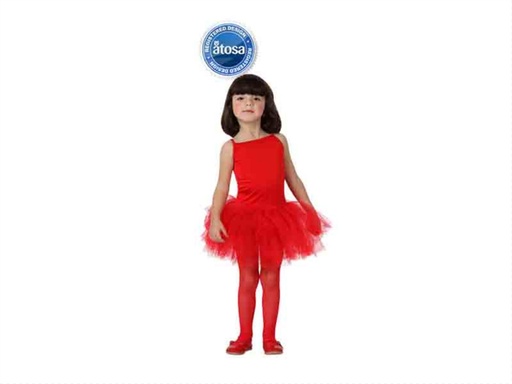 [000021725] DISFRAZ INFANTIL DE BAILARINA ROJO NIÑA TALLA 3 (7/9 AÑOS)