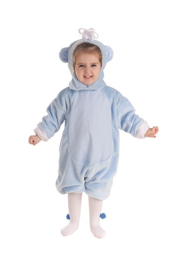 [000021836] Disfraz Bebe Osito Lunares Azul 0-12 Meses