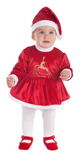 [000021850] Disfraz Bebe Mami Noel Reni 12 Meses T (0 A 12 Meses)