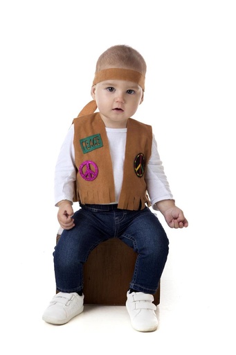 [000021877] Disfraz Bebe Hippie Chaleco 1-2 Años