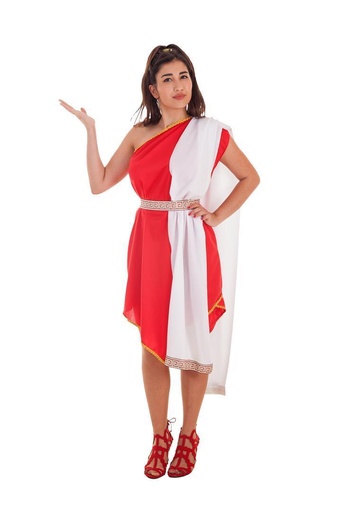 [000021963] Disfraz Adulto  Romana Picos Rojo Talla L