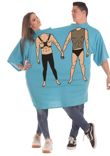 [000021978] Disfraz Adulto  Camiseta Doble Moteros Talla L