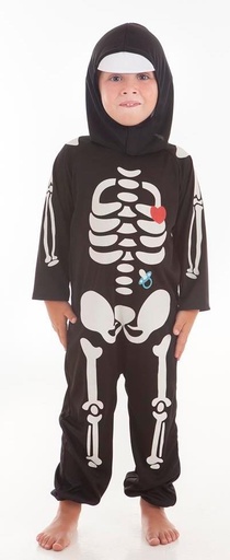 [000021991] Disfraz Bebe Skeleton Corazón 0-12 Meses