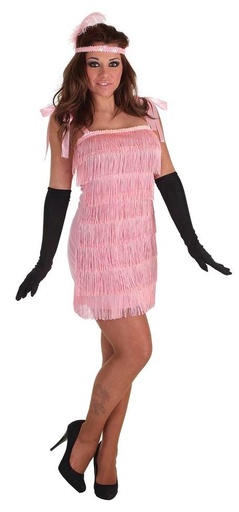 [000022050] Disfraz Adulto  Charlestón Rosa Talla L