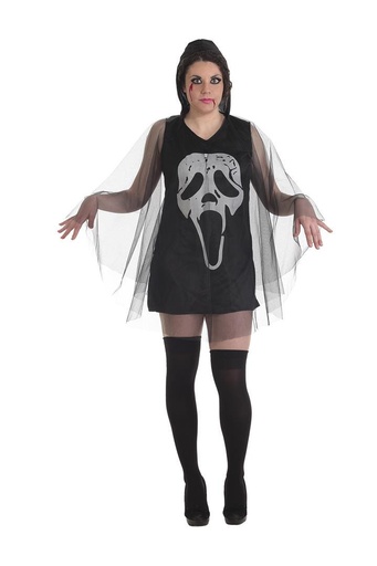 [000022054] Disfraz Adulto  Vampira Vestido Terror Talla L