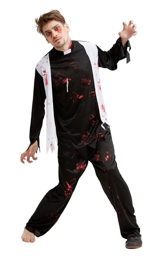 [000022107] Disfraz Adulto  Cura Zombie Talla L