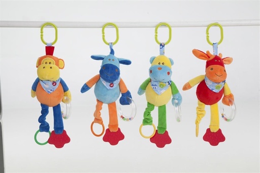 [000022331] Animales 4Surt Con Sonajero Y Mordedor 38Cm - Modelos surtidos