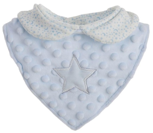[000022386] Babero Sweet Estrellitas Azul 20 Cm