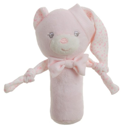 [000022387] Sonajero Rosa 16 Cm Osito Sweet Estrellas