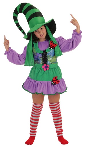 [000022638] Disfraz Infantil Duendecilla Verde T-0 2-3 Años