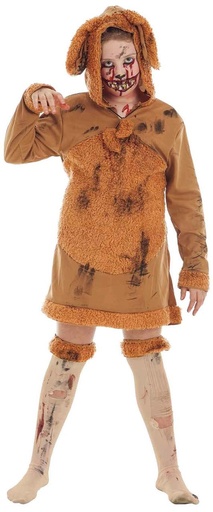 [000023247] Disfraz Perrita Zombie T-3+Maquillaje Halloween