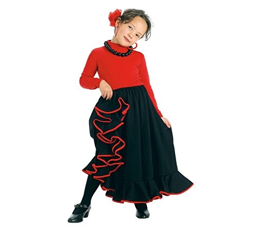 [000023334] Falda Rociera Infantil Negra T-5 (11-13 Años)