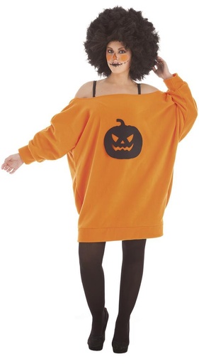 [000023591] Disfraz Adulto  Vestido Calabaza Talla L