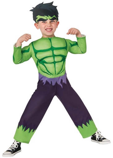 [000023822] Disfraz Infantil Musculoso Verde T-S 3-6 Años