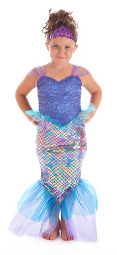 [000023827] Disfraz Infantil Sirena Lila Lux T-M 7-9 Años