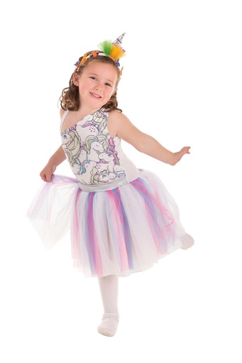 [000023848] Disfraz Infantil Unicornio Vestido T-S 3-6 Años