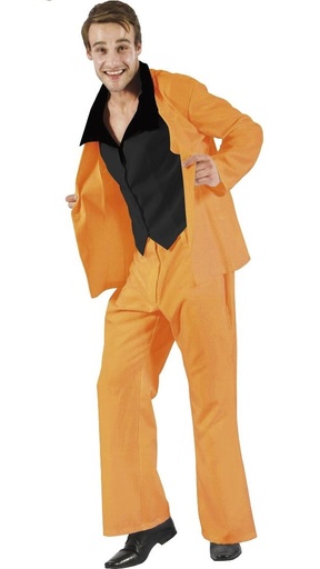[000023956] Disfraz Adulto  Traje Chaqueta Naranja T-L Talla L