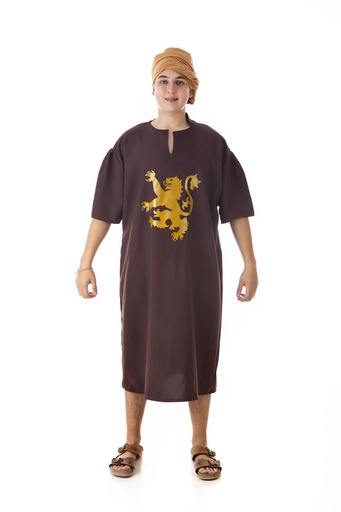 [000023987] Disfraz Adulto  Túnica Medieval Marrón León M-C Talla Xl