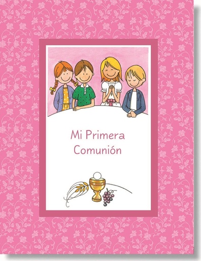 [000024043] LIBRO COMUNION ELEGANCE COLOR ROSA 33,5X27,5 CM 18 HOJAS