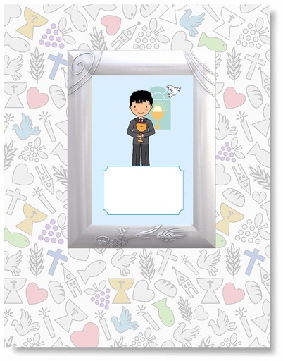 [000024048] LIBRO COMUNION PORTARRETRATOS ELEGANCE NIÑO 33,5X27,5CM 18 HOJAS