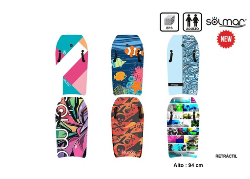 [000024099] Tabla Surf Estampada Con Asas 94 Cm - Modelos surtidos