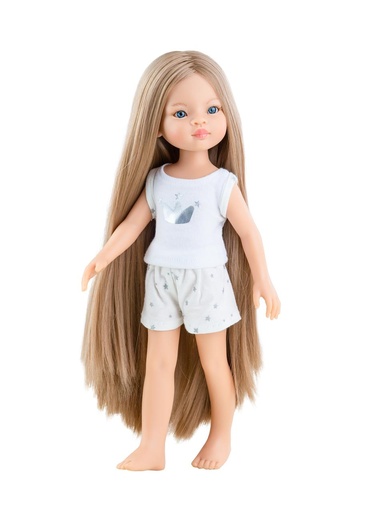 [000024163] Muñeca Amigas Manica Pijama Blanco 32 Cm