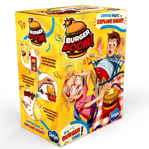 [000024268] Juego Burger Boom. ¡hacerla explotar! Estate muy atento, nunca sabes quién de los dos hará... ¡¡BING-BANG BOOM!