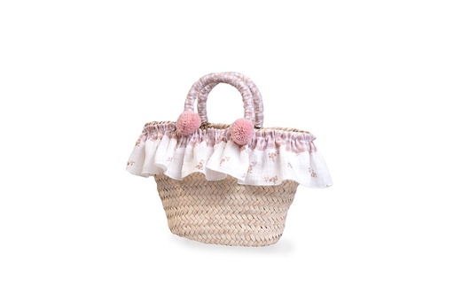 [000024366] Cesta de paseo de palma 33x25x12cm