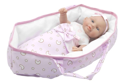 [000024371] Muñeco Bebe Con Capazo/Moises (En Bolsa)28 Cm