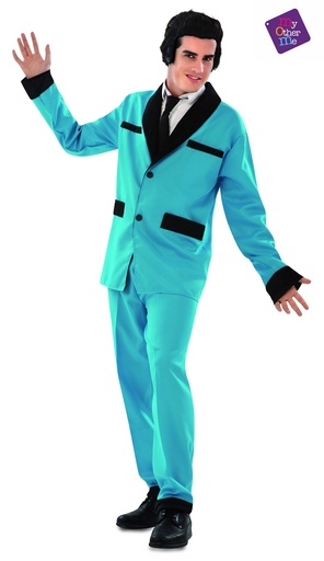 [000024474] Rockabilly Azul Ml Hombre