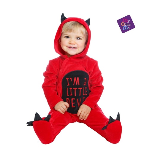 [000025337] Disfraz Diablillo Bebé Cotton 0-6 Meses (Mono Con Capucha)
