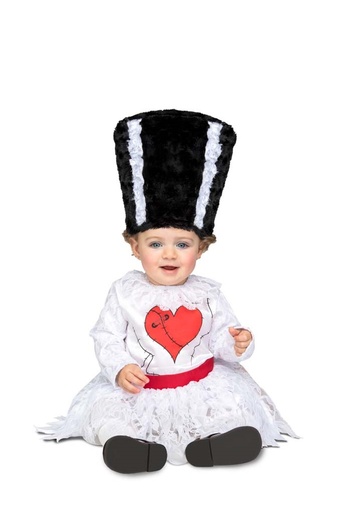[000025807] Disfraz Novia De Frankie Bebe 7-12 Meses (Vestido Y Gorro)