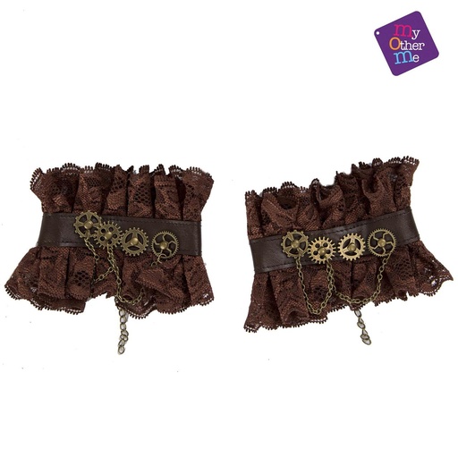 [000026022] Muñequeras Steampunk  One Size