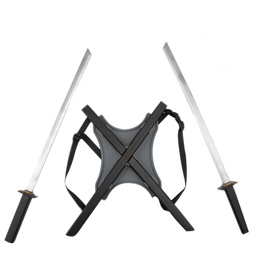 [000026192] Espada Doble Ninja Con Mochila  64 x 62 cm