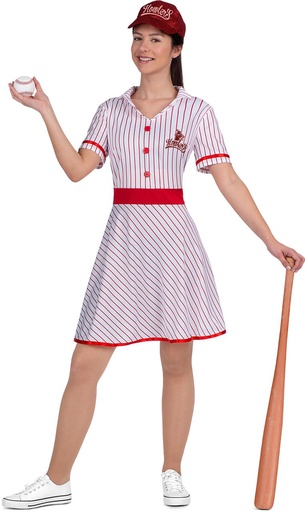 [000026373] Disfraz  Jugadora Baseball Vintage Talla S