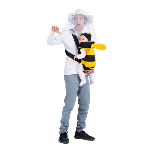 [000026850] Disfraz  Cubremochila Apicultor y Abeja Talla One Size Adult