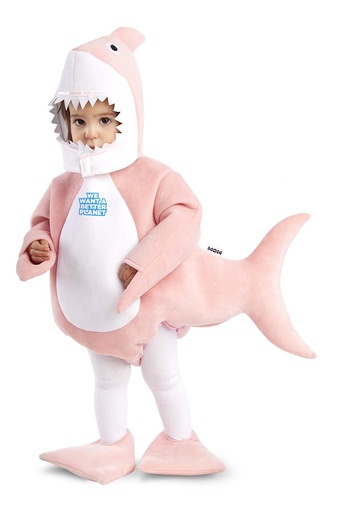 [000026879] Disfraz  Bebé Tiburón Rosa Talla 12-24 M