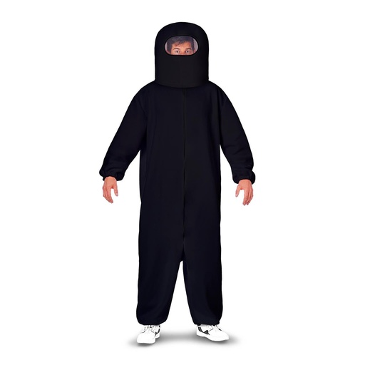 [000027012] Disfraz Among Us Impostor Black Xl (Escafandra Y Traje Con Cremallera Y Bolsillos)