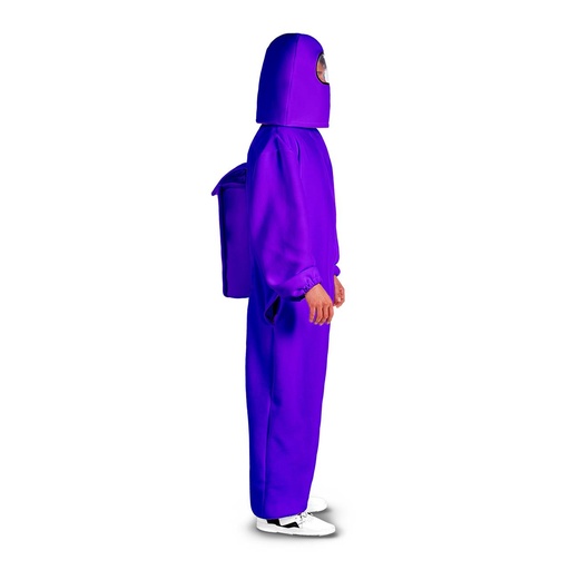[000027023] Disfraz Among Us Impostor Purple Ml (Escafandra Y Traje Con Cremallera Y Bolsillos)