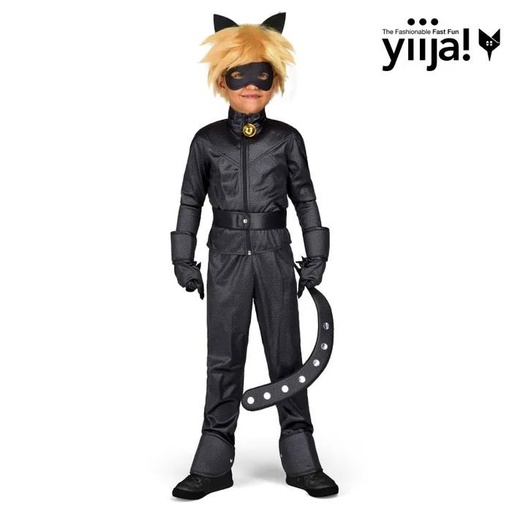 [000027231] Disfraz Cat Noir( chaqueta , pantalón, cinturón, guantes, antifaz, peluca y anillo).  4-5 Y