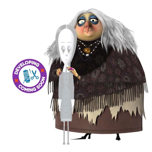 [000027608] Disfraz Abuela Addams Ml (Vestido, Mantilla Y Máscara Con Peluca)