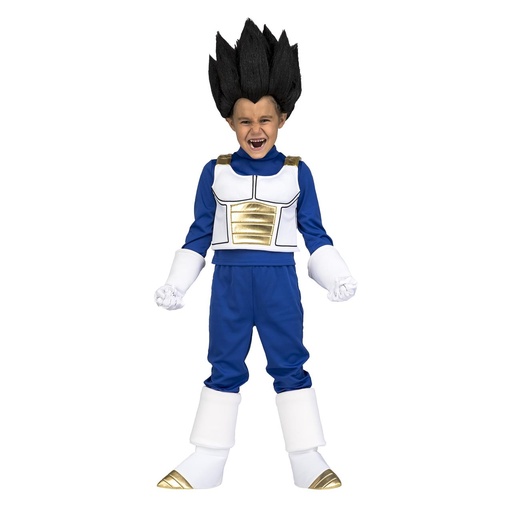 [000027662] Disfraz Vegeta con Camisa, chaleco, pantalones, guantes y cubrebotas talla  7-9 Y