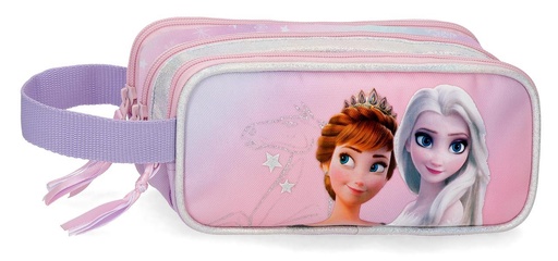 [000027756] Neceser Frozen Frosted Light 3 cremalleras 22x10x9 cm