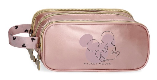 [000027757] Neceser Mickey Outline 3 cremalleras 22x10x9 cm