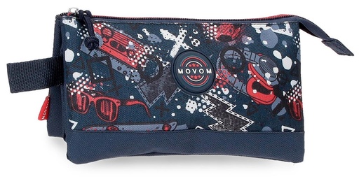 [000027788] Portatodo 3 compartimentos Movom Free Time. 22x12x5cm